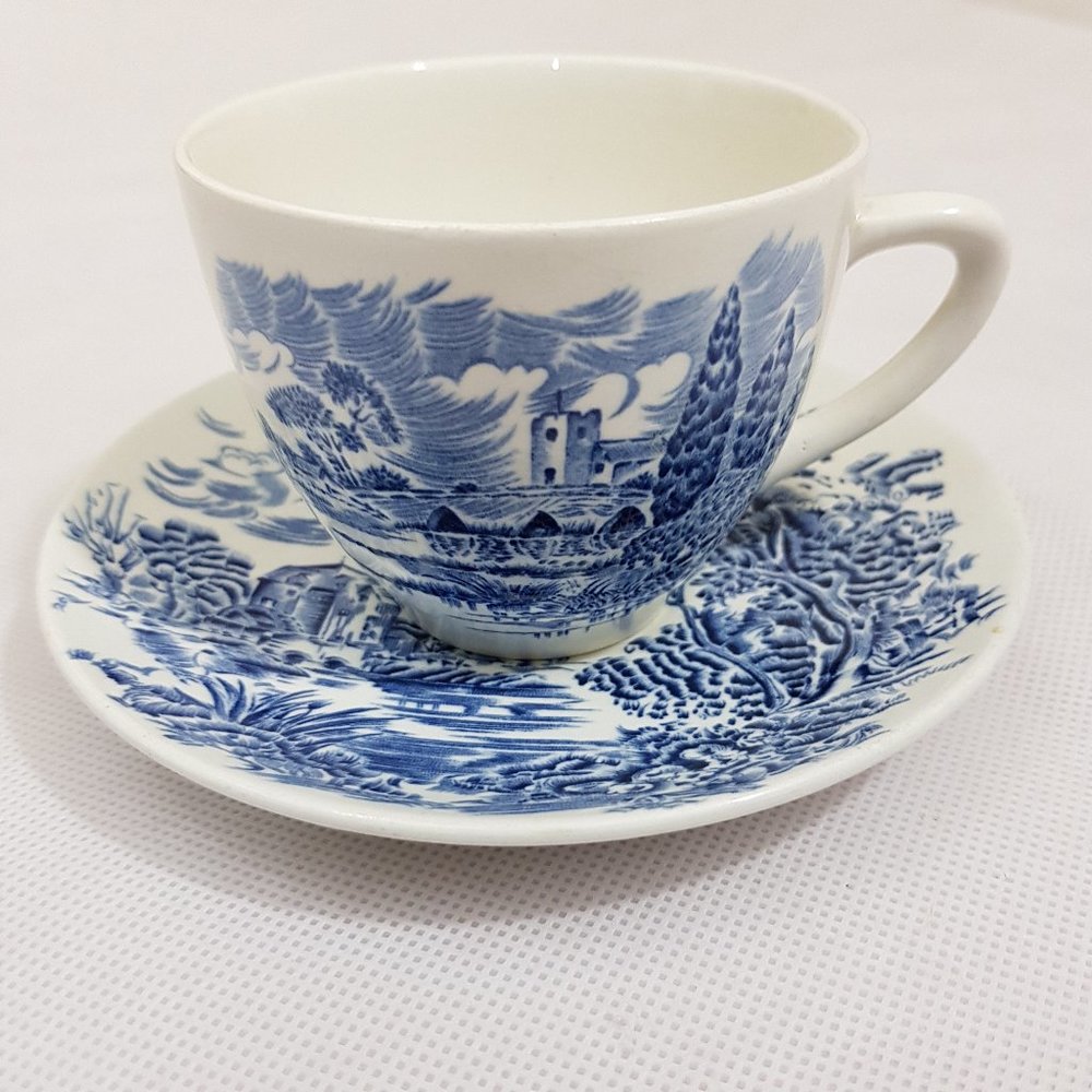 Vintage Enoch Wedgewood Country Side Cup Saucer